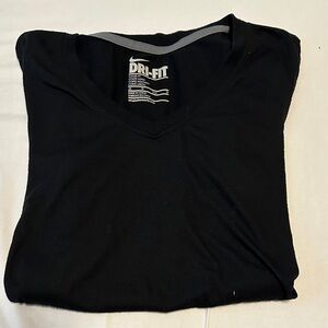 Nike Dri-FIT Black V-Neck Tee